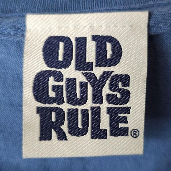 Vintage Old Guys Rule T Shirt Mens Size Large Blue Y2K Las Vegas Destination - Picture 5 of 6